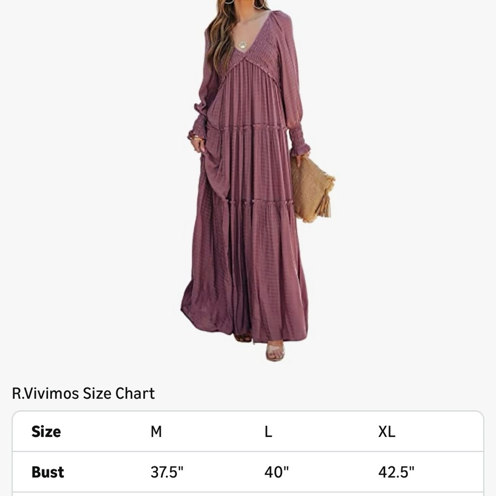 Chic Long Sleeve Burgundy Dress - Picture 4 of 6